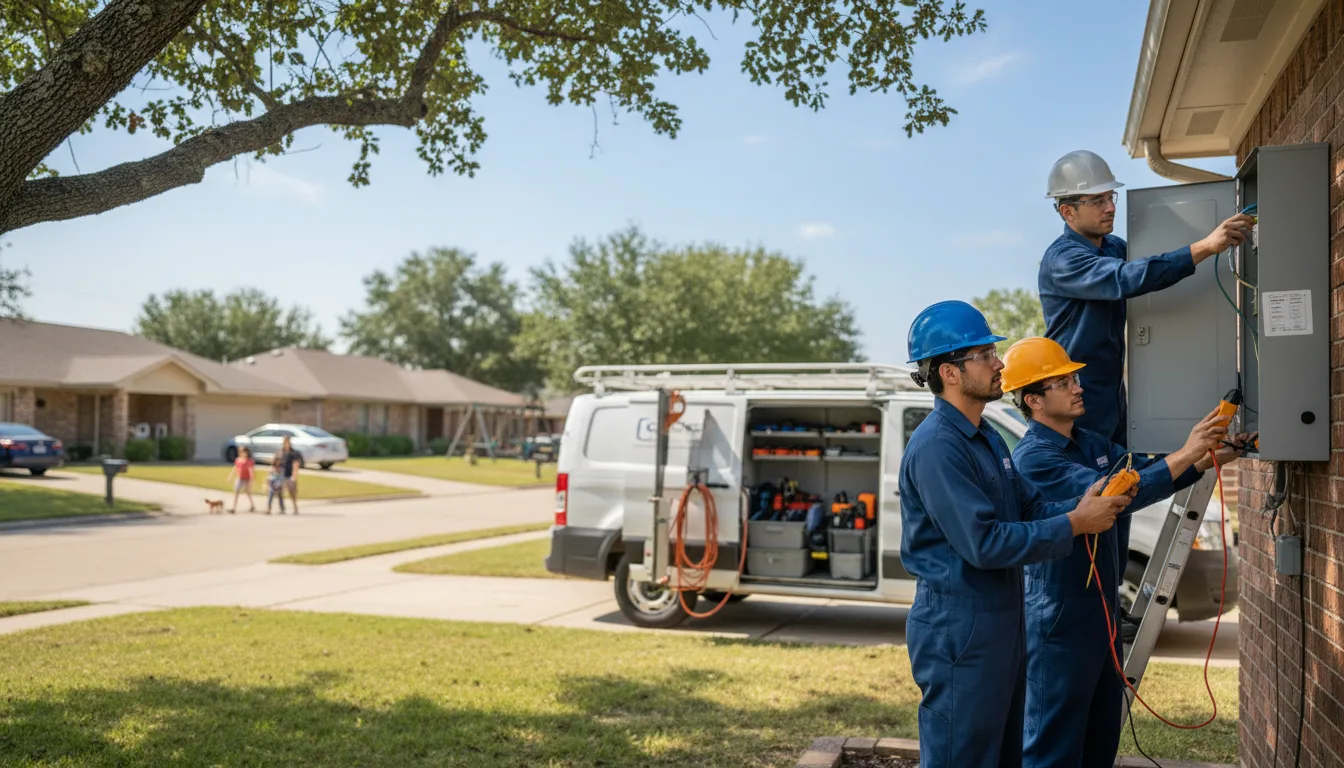 Certified electrician providing emergency electrical services in Grapeland, TX